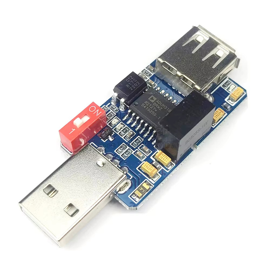 UICPAL USB-Isolatormodul ADUM3160 mit 4-Kanal und 1-Kanal-Kupplungsschutzplatine in Blau - Bild 2