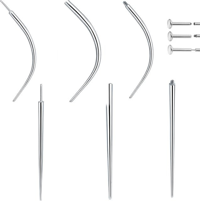 PiercingWholesale Ohrringe, Edelstahl, Kegel Einfügung, 14/16/18/20G - Bild 1