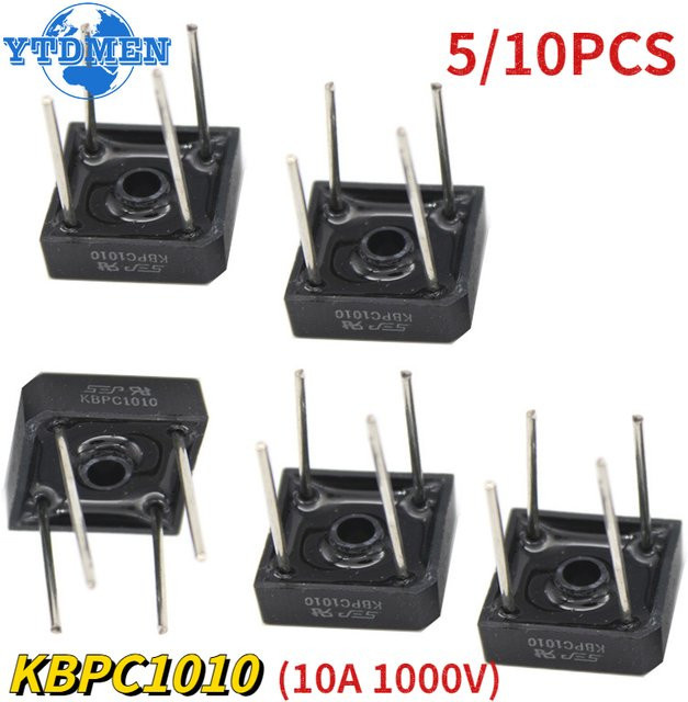 YTDMEN Brückengleichrichter KBPC1010 Set 10A 1000V in Schwarz - Bild 1