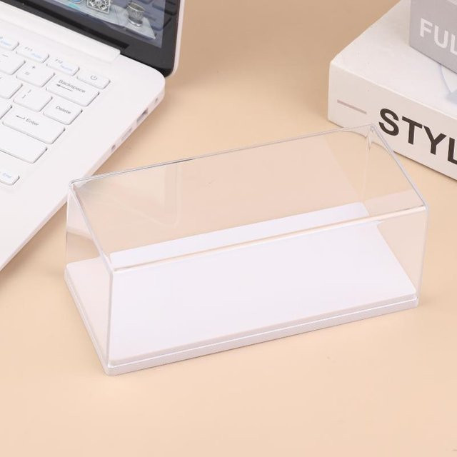 Bking Acryl-Aufbewahrungsbox für 1/43 Diecast Modellautos, transparente Staubdichte Vitrine und Ausstellungsregal, Weiß, B: 16,5 cm, T: 5,5 cm, H: 16,5 cm - Bild 1
