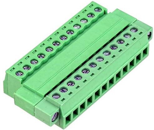 Donau Elektronik H381-12 Steckverbinder mit 12 Polen in Grün aus PA66 und Messing für Leiterquerschnitte von 0,08mm² bis 1,5mm² - Bild 1