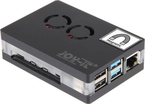 JOY-IT RB-CaseP4+03 SBC-Gehäuse für Raspberry Pi inklusive aktivem Kühler in Schwarz und Transparent - Bild 1
