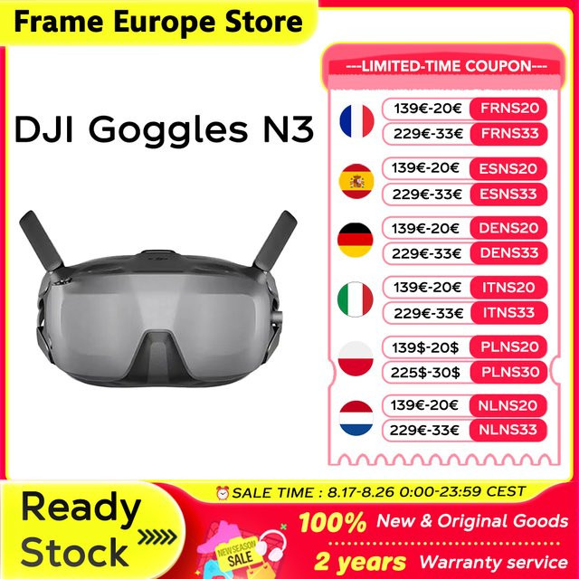 DJI Goggles N3 FPV-Brille mit 1080p Full-HD Ultra-Weitbildschirm für ein immersives Flugerlebnis und kabelloses Streaming - Bild 1