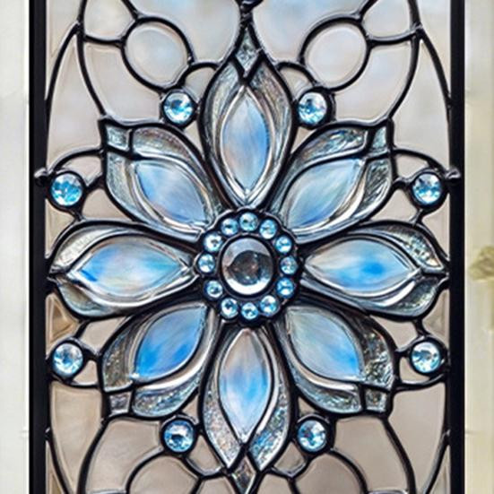 Shituqun Fenster Sichtschutzfolie mit floralem Design in Multicolor, abnehmbare Sonnenschutzfolie aus PVC für Wohnzimmer, Schlafzimmer und Küche - Bild 5