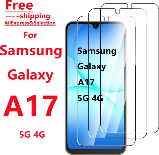 Displayschutzfolie aus gehärtetem Glas für Samsung Galaxy A17 4G 5G, transparent - Bild 1