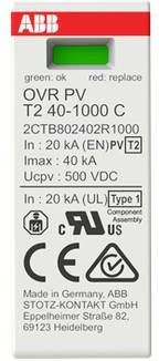 ABB 2CTB802402R1000 OVR PV T2 40-1000 Ersatzschutzmodul 20 kA in Weiß - Bild 1