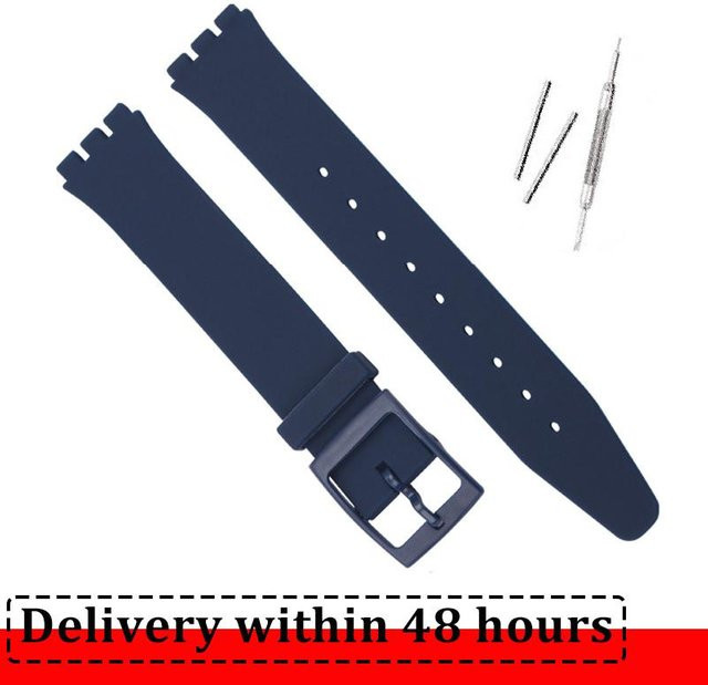qinband Uhrenarmband Silikon, Schwarz, Herren, 20mm - Bild 1