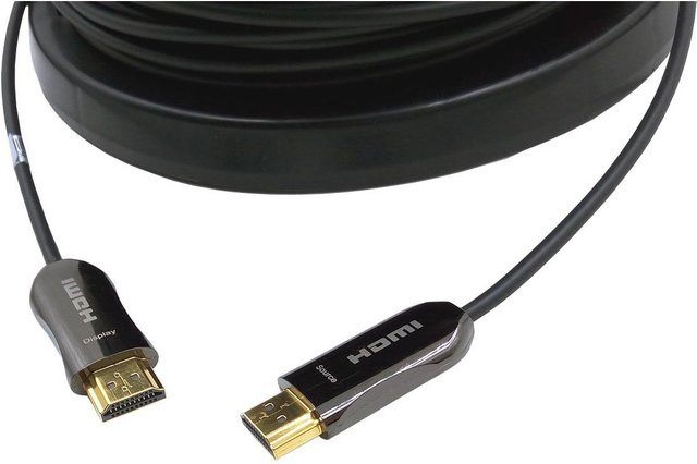 In-Akustik Profi HDMI 2.0 LWL Kabel in Schwarz, Länge: 20 m - Bild 1