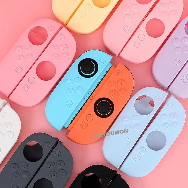 HeroAngel Silikonhülle für Nintendo Switch Joypad-Controller in Weiß, Anti-Rutsch Schutzhülle und Ersatzgehäuse - Bild 1