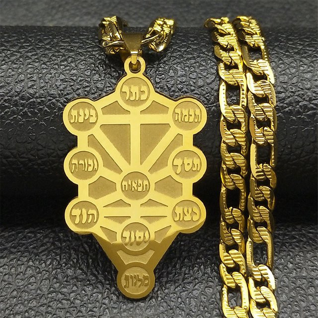 JYTF Anhänger Halskette, Edelstahl, Gold, Unisex - Bild 1