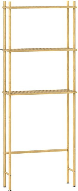HOMCOM Toilettenregal aus Bambus für das Badezimmer, Naturholz, B/T/H: 69 x 25,5 x 181 cm - Bild 1