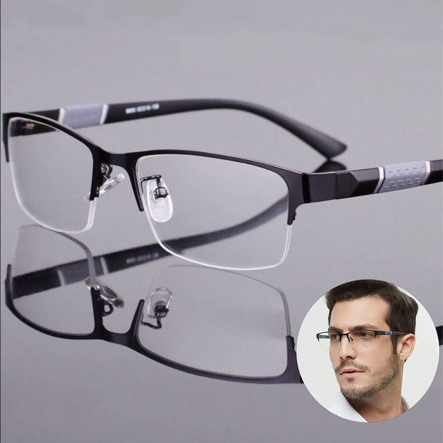 Gootrades Lesebrille, Halbrahmen, rectangular, Metall, schwarz - Bild 1
