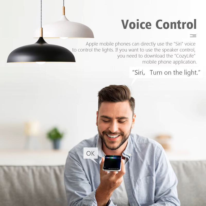 Guillermo Smart WLAN LED-Glühbirne E27, mehrfarbig RGB und dimmbar, kompatibel mit Apple HomeKit, Siri, Alexa und Google Home - Bild 4