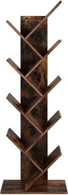 Vasagle Bücherregal in Baum-Form in Braun, B/T/H: 25 x 50 x 141,5 cm - Bild 1