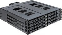 Delock Wechselrahmen 5,25 Zoll für 8 x 2,5 Zoll SATA oder SAS HDD und SSD mit Schloss in Schwarz - Bild 1