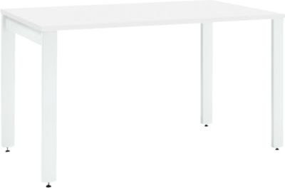 Schäfer Shop Select Schreibtisch LOGIN 4-Fuß in Weiß, B/T/H: 120 x 80 x 74 cm - Bild 1