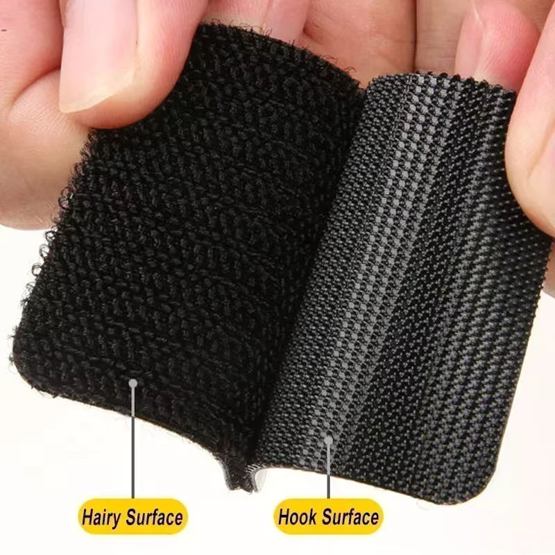 Selbstklebendes Klettverschlussband in Schwarz für Kabel-Organizer, Teppichbefestigungen und DIY-Projekte - Bild 5