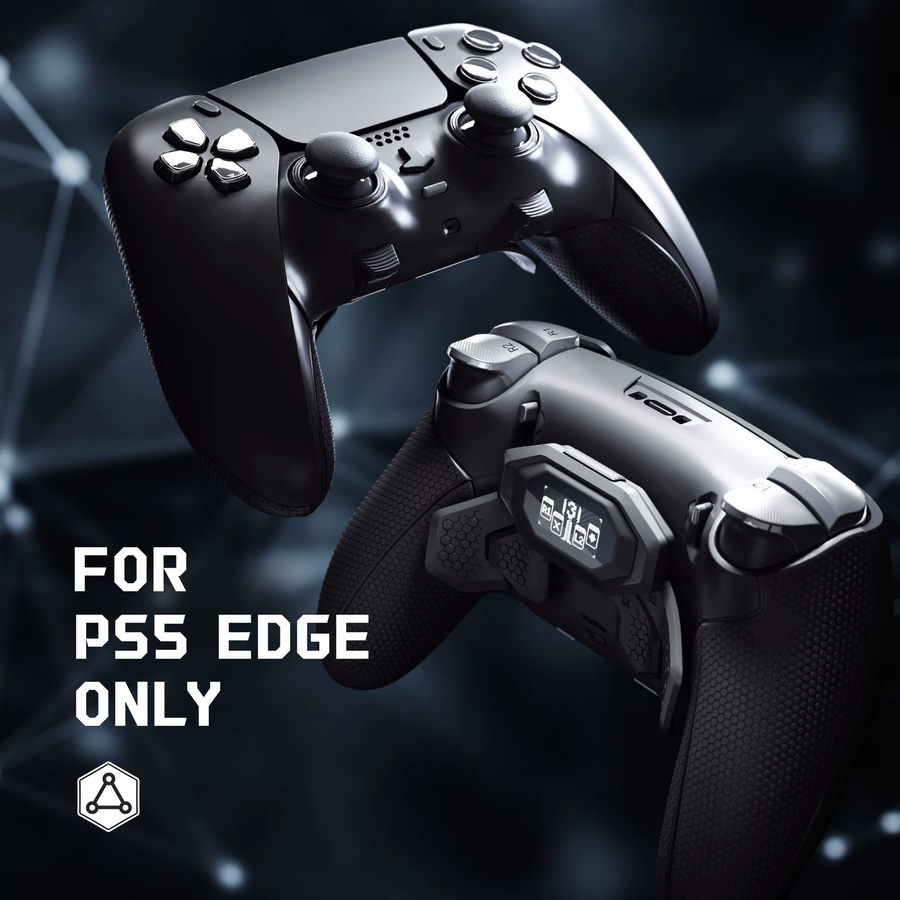 eXtremeRate BEYOND Back Paddles Kit für PS5 Edge Controller mit 4 herausnehmbaren Back-Tasten und OLED-Display, Schwarz - Bild 2