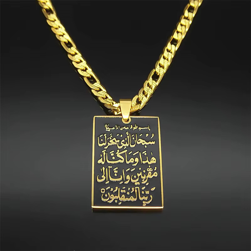 JYTF Anhänger Halskette, Edelstahl, Gold, Unisex - Bild 2