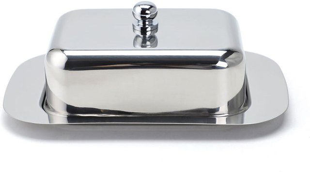 ECHTWERK Butterdose aus Edelstahl in Silber, Volumen: 0,275 l, B/T/H: 13 x 19 x 7 cm - Bild 1