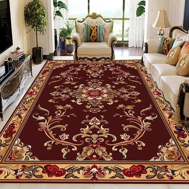 Karpetti Teppich mit floralem Retro-Design, weich und rutschfest, waschbar, Mehrfarbig, B/T: 200 x 300 cm - Bild 1