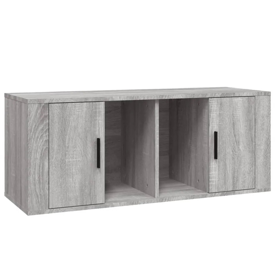 vidaXL TV-Schrank Grau Sonoma aus Holzwerkstoff B/T/H: 100 x 35 x 40 cm - Bild 2