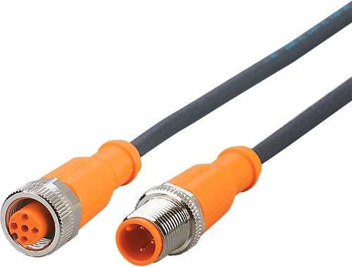 ifm electronic EVC043 Verbindungsleitung mit Stecker und Buchse, gerade, orange, Länge: 2 m, Polzahl: 3 oder 5 - Bild 1