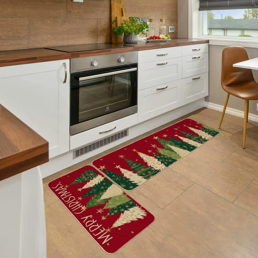 VIKAMA Weihnachtskollektion Fußmatten 2er-Set, schmutzabweisend, B/T: 120 x 40 cm - Bild 1