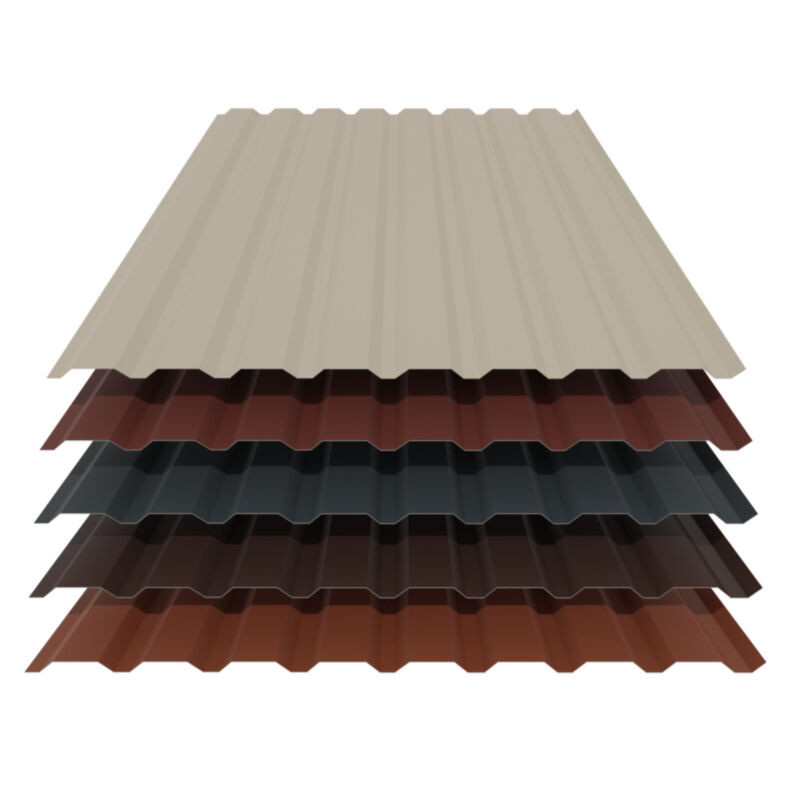Trapezblech 20/138 Wand aus Stahl von Friedrich von Lien AG in Beige mit Aluzink und 25 µm Polyesterbeschichtung - Bild 1