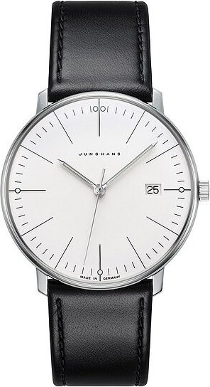 Junghans Armbanduhr, Quarz, Edelstahl, Leder, Silber, Herren, 38 mm - Bild 1