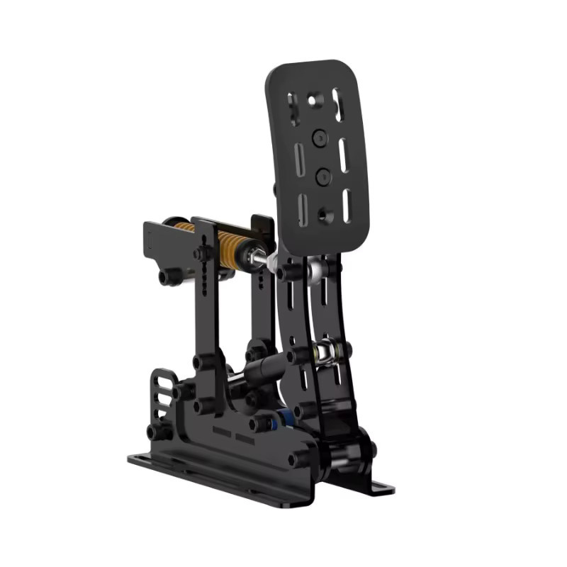 Sim-Racing Hydraulikpedale HE 3-Pedal-Set mit Loadcell-Bremse, Kupplung und Gashebel sowie haptischem Vibrationsfeedback in Silber - Bild 2