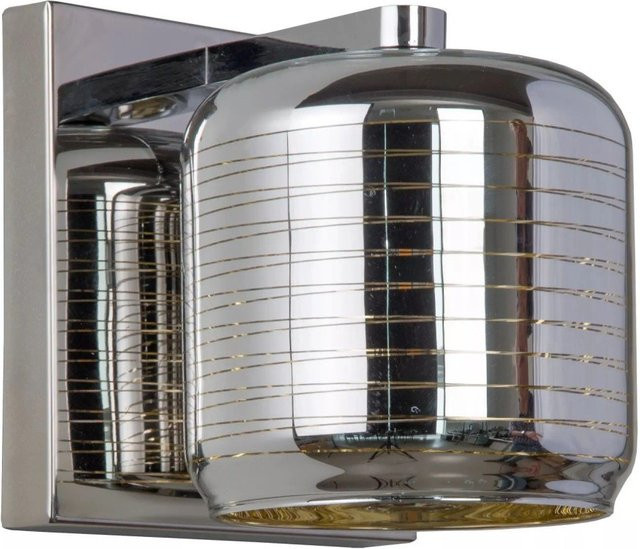 Licht-Erlebnisse Wandlampe in Chrom und Gold aus Metall und Glas mit G9 Fassung, Höhe: 13 cm - Bild 1