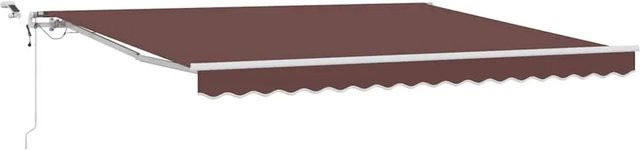 vidaXL Automatische Markise mit LED in Braun aus Polyester und pulverbeschichtetem Aluminium B: 400 cm, T: 300 cm - Bild 1