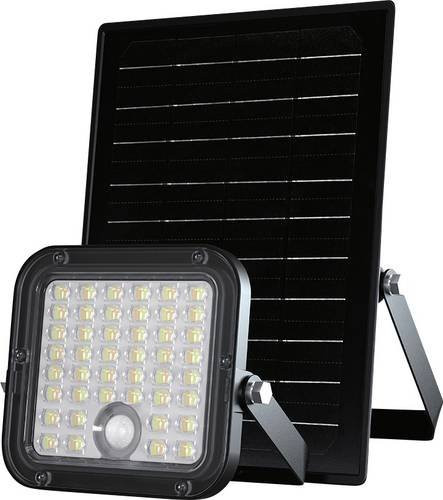 V-TAC VT-432CCT 24277 Solar-Flutlichtstrahler mit Fernbedienung und Bewegungssensor, Weiß, IP65 für Garten und Terrasse - Bild 1