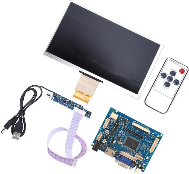 Painter 7 Zoll LCD TFT Display HDMI VGA Monitor Bildschirm Kit für Raspberry Pi in Weiß - Bild 1