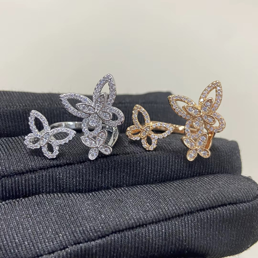 MESSITOK Ringe, 925 Silber, Diamant, Damen, Schmetterling - Bild 2