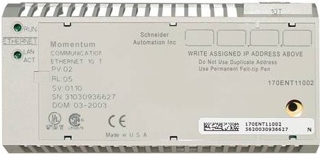 Schneider Electric 170ENT11001 Erweiterungsmodul mit Ethernet/LAN in Grau - Bild 1