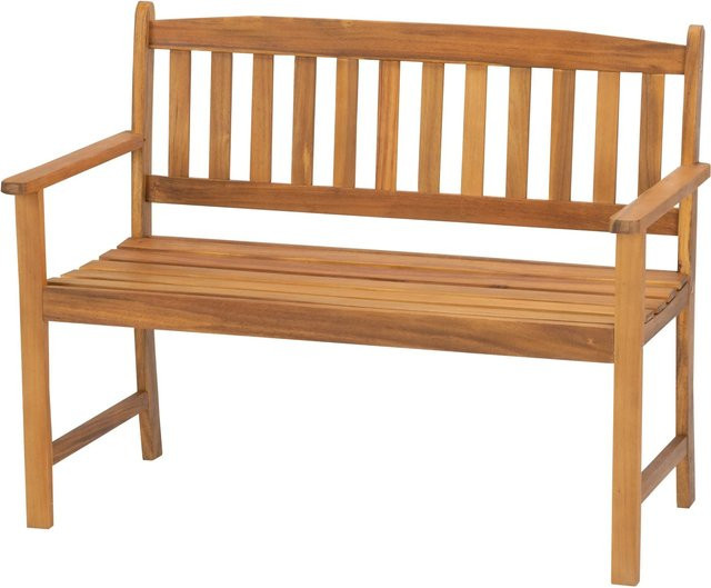 Acamp Gartenbank Woody 2-Sitzer aus Akazienholz und Teak in Braun, B/H/T: 110 x 86 x 56 cm - Bild 1