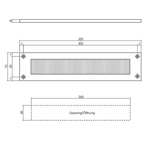 Intersteel Zugluftstopper silber gebürstet B: 32,5 cm, H: 7,5 cm - Bild 2