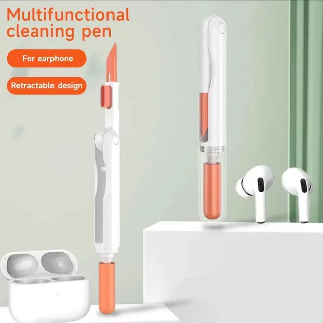 Multifunktionales Reinigungsset für Bluetooth-Headsets, Tastaturen und Bildschirme in Grau und Weiß - Bild 1