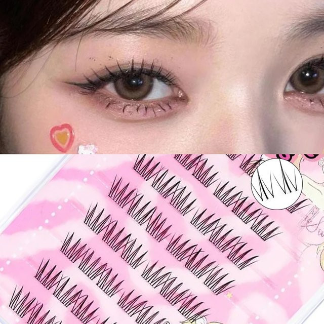 Sosweet Selbstklebende Wimpern, Cluster-Wimpern, Unisex - Bild 1