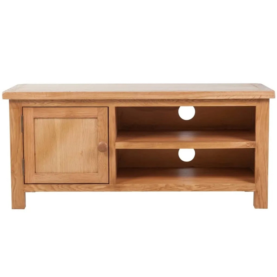vidaXL TV-Schrank aus Eiche in Braun im Landhausstil, B/T/H: 103 x 36 x 46 cm - Bild 2