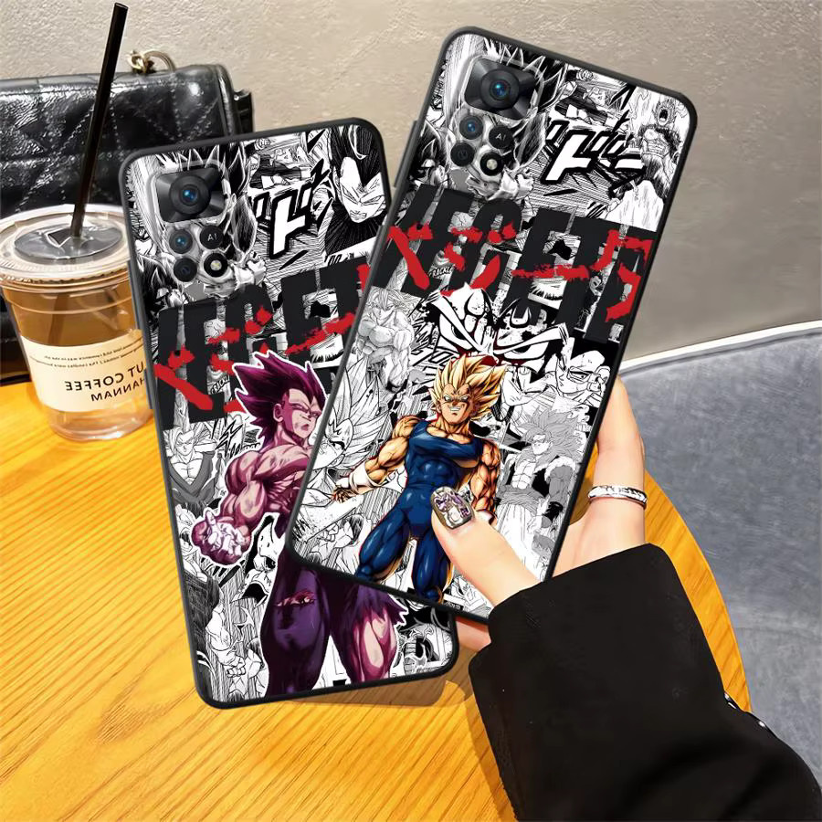 Schwarze weiche Handyhülle mit Dragon Ball Comic Vegeta Motiv für Xiaomi Redmi Note Serie - Bild 4