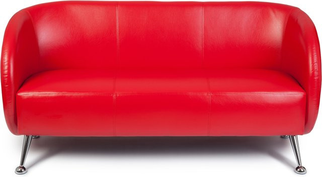 hjh OFFICE Lounge Sofa ST. LUCIA mit Armlehnen aus Kunstleder im Retro-Look - Bild 1