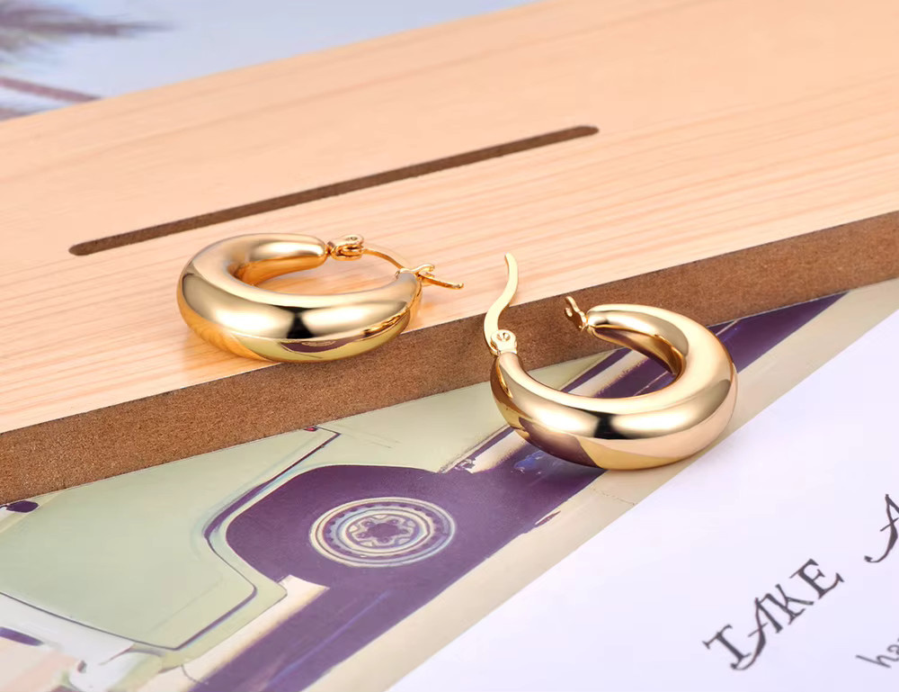 Lokaer Ohrringe, Edelstahl, Gold, Damen - Bild 2