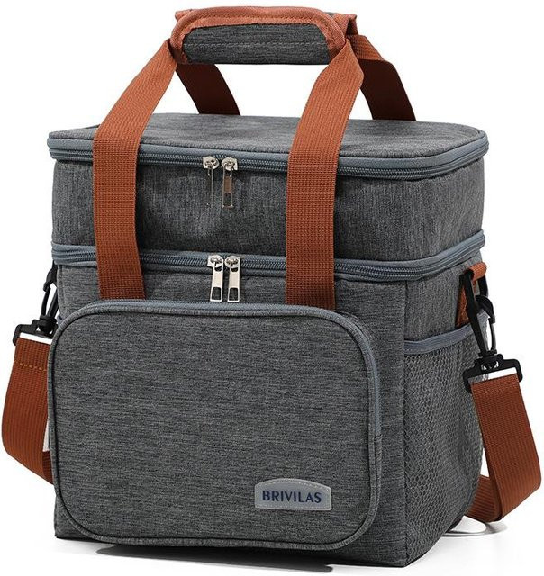 YIRAN ring 2 Doppelschichtige Lunchtasche in Grau, Wärmeisolierte und auslaufsichere Kühltasche mit großem Fassungsvermögen - Bild 1
