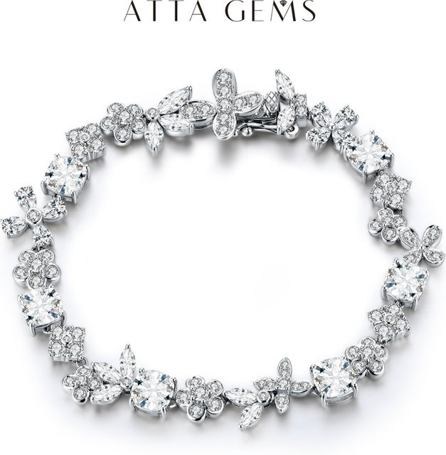 Attagems Armband, 925 Silber, Moissanite, Damen - Bild 1