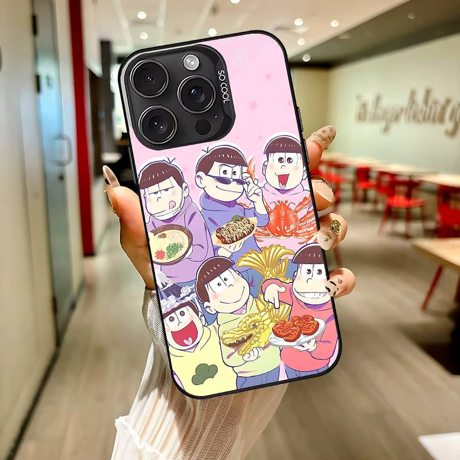 Osomatsu San Handyhülle für iPhone 11 bis iPhone 17 Pro Max Plus, stoßfeste Rückseite in Silber und Mehrfarbig - Bild 3