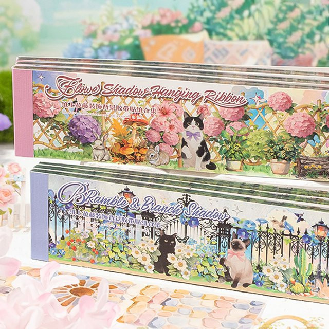 Mr.Paper Dekorative PET-Aufkleber mit Blumenranken-Muster für Scrapbooking und Tagebücher, 28 Blatt, Mehrfarbig - Bild 1