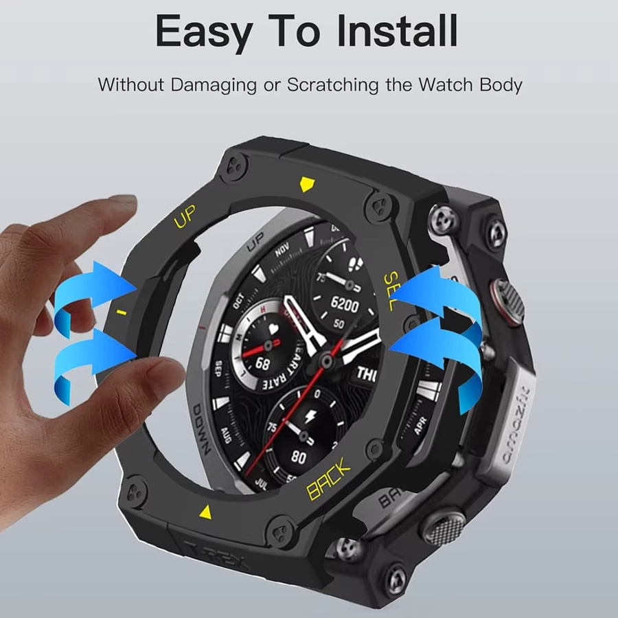 FancyWrist Schutzhülle Bumper für Amazfit T-Rex 3 in Schwarz - Bild 4